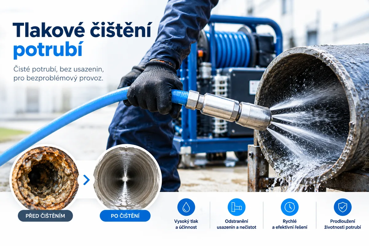Čištění potrubí pro RD a BD, SVJ